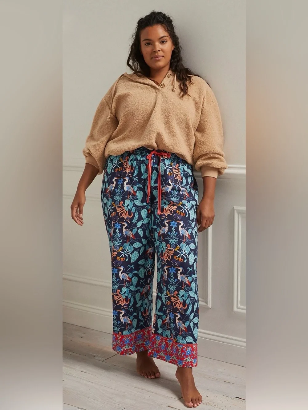 Anthropologie Rachel Grant Feathered Friends Flannel Sleep Pants
